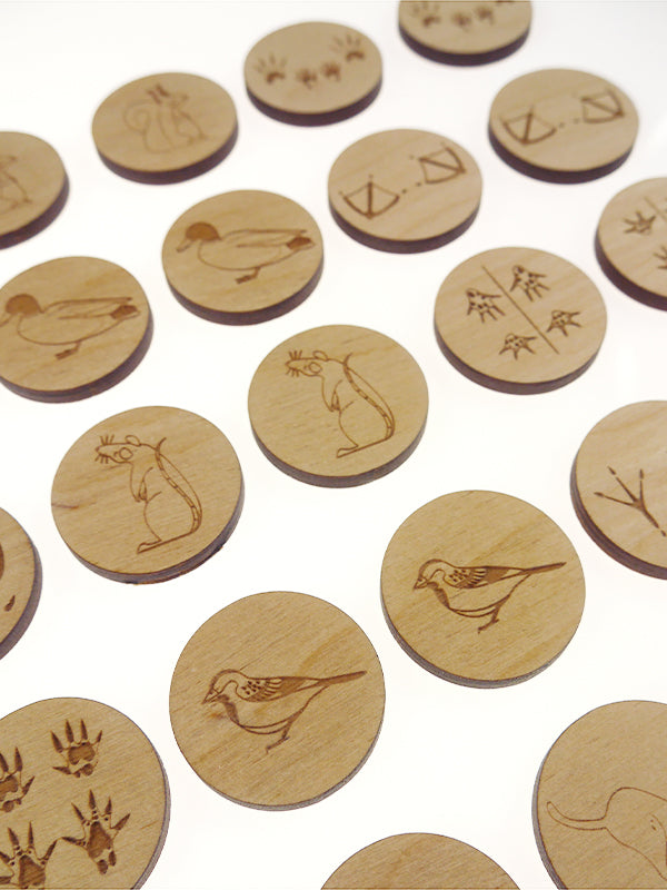 Stuka Puka Memory empreintes d'animaux -  pédagogie Montessori - jeux éducatifs en bois - Puzzle éducatif en bois