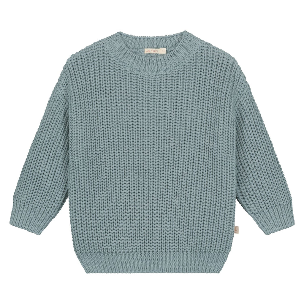 Yuki Kidswear pull grosse maille oversize enfant ocean - Yuki Chunky sweater ocean - Pull Yuki ocean enfant