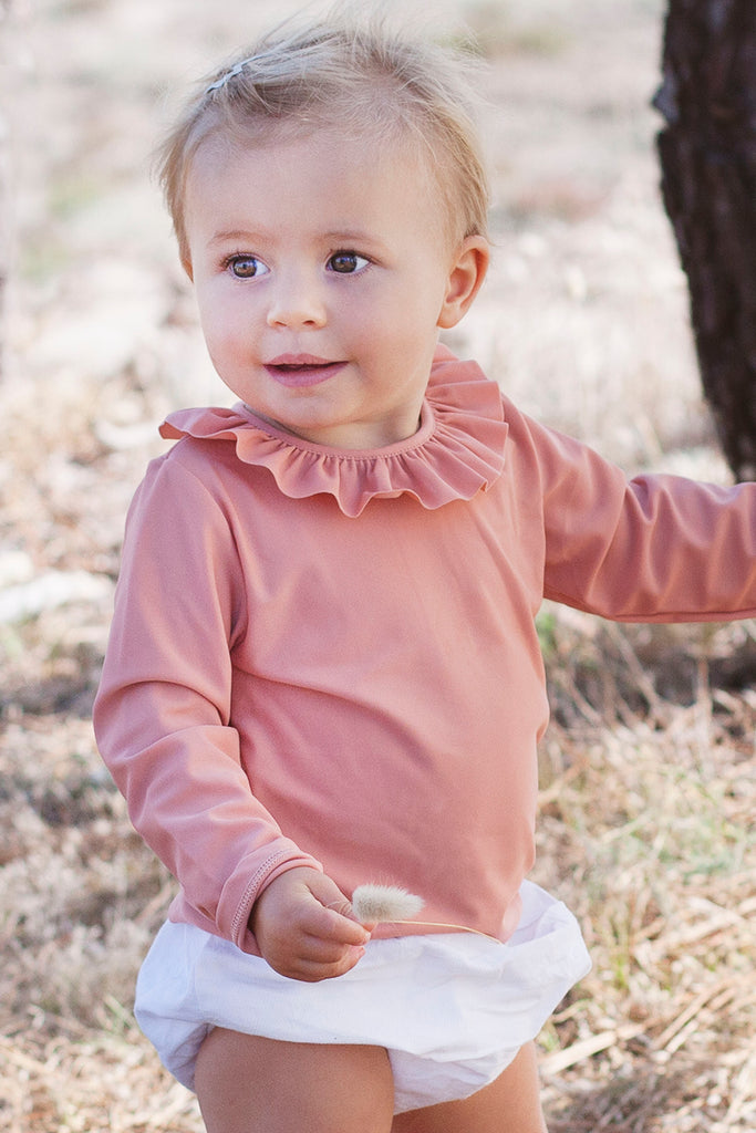 Bonnet de bain bébé en tissu 0-3 ans blanc uni - Les Petits Protégés