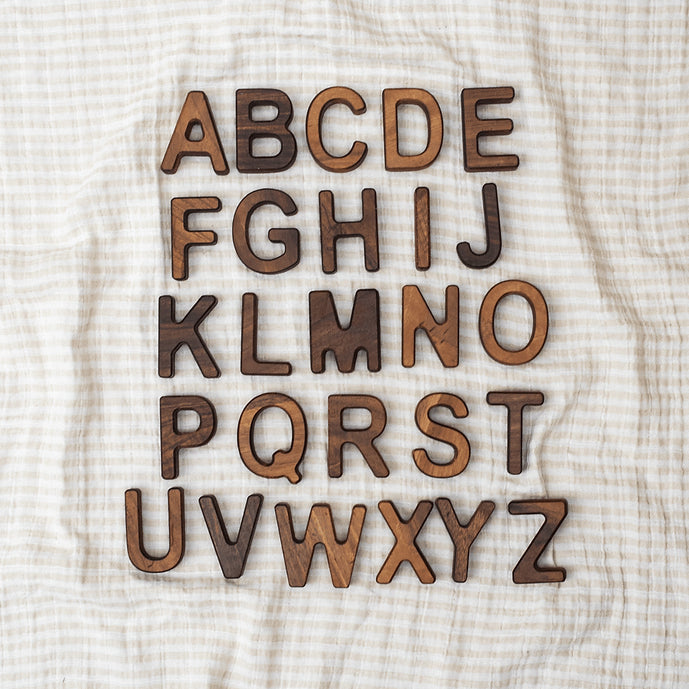 Lettres en bois majuscules Oyuncak House - alphabet en bois brut - lettres en bois - jouet en bois montessori - jeux éducatifs en bois