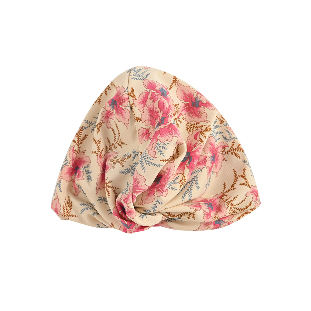 Bonnet de Nuit en Satin pour Bébé et Enfant, Turban Imprimé Floral,  Vêtements de Sauna Mignon