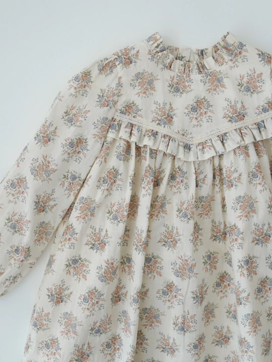 Robe Claire Louisiella - Robe imprimé fleuri ample romantique 