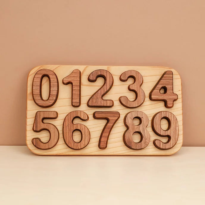 Puzzle chiffres en bois Oyuncak House - chiffres en bois brut-  jouet en bois montessori - jeux éducatifs en bois
